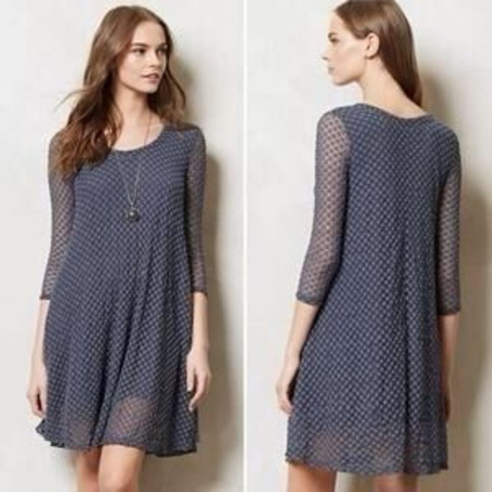 Anthropologie Lilka Arnica Swing Dress - Sheer Dot